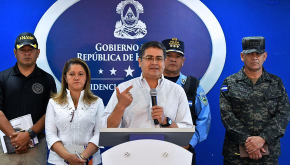 El presidente hondureño Juan Orlando Hernández ha sido el acusado ausente del proceso que siguen contra su hermano en EE.UU. Ha sido vinculado en varias ocasiones con el narcotráfico. (AFP)