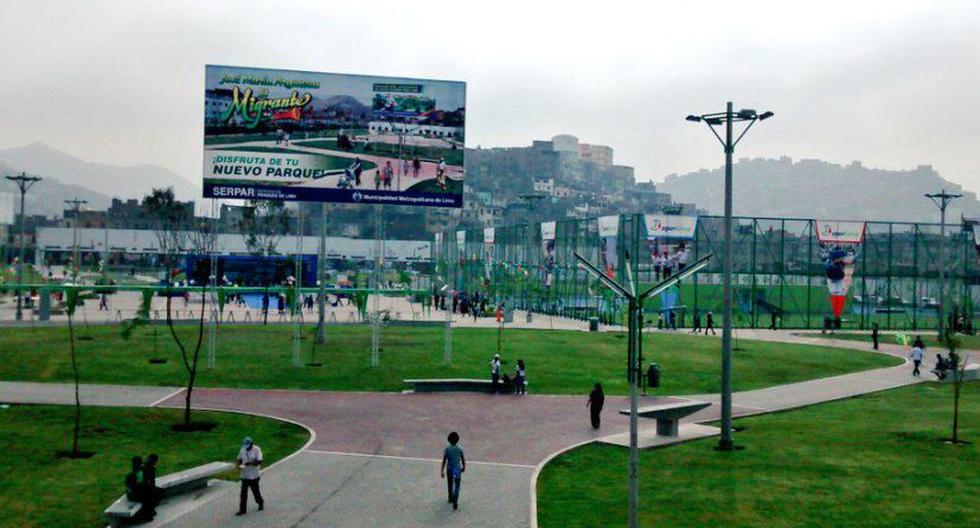 Parque José María Arguedas, también conocido como El Migrante (Foto: @MuniLima)