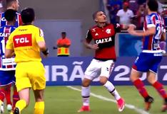 Paolo Guerrero: así fue la expulsión que provocó en el partido Flamengo vs Bahía