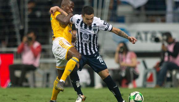 Con gol de Pabón, Monterrey venció a Tigres por la semifinal de ida de la Liguilla de la Liga MX. | Foto: AFP