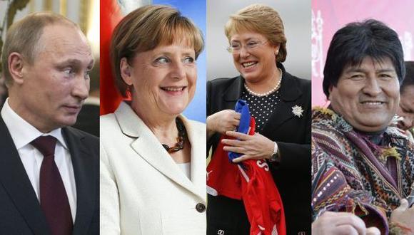 Angela Merkel, Vladimir Putin, Michelle Bachelet y Evo Morales son algunos de los jefes de Estado que presenciarán los partidos del Mundial.