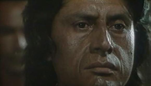 Reynaldo Arenas como Túpac Amaru II en el filme de Federico García. (Captura de pantalla)