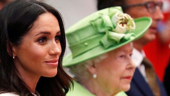 Meghan de Sussex habló con Isabel II del Reino Unido días antes del funeral de Felipe de Edimburgo. (Foto: AFP)