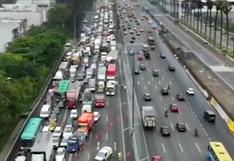 Accidente en la Panamericana Sur generó tráfico vehicular en puente El Derby