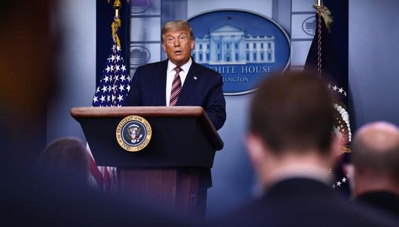 El presidente de los Estados Unidos, Donald Trump, habla en la Sala Brady Briefing en la Casa Blanca en Washington, el 5 de noviembre de 2020. (AFP / Brendan Smialowski).