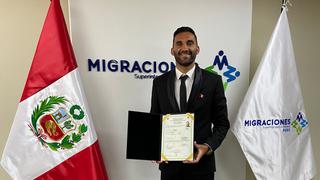 Pablo Míguez tras obtener la nacionalidad peruana: “Feliz y orgulloso de ser parte de este país”