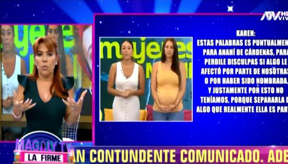 Magaly Medina critica disculpa de conductoras del programa "Mujeres al mando". (Foto: ATV)