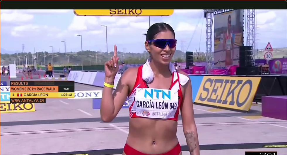 Kimberly García logró la medalla de oro de punta a punta. (Captura World Athletic)