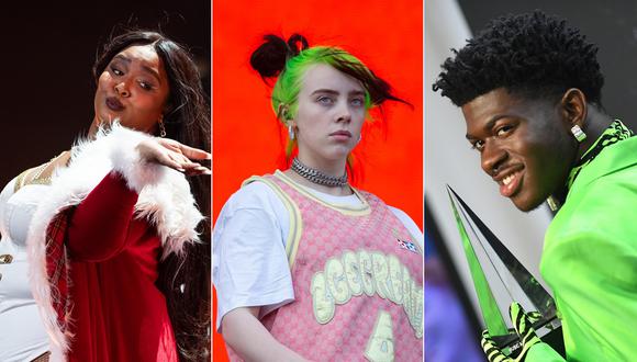 Lizzo, Billie Eilish y Lil Nas X, los favoritos del Grammy 2020. (Fotos: AFP)