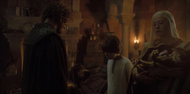 Al final del episodio 6 de "Casa del Dragón"Harwin Strong se despide de sus hijos y de Rhaenyra Targaryen (Foto: HBO)