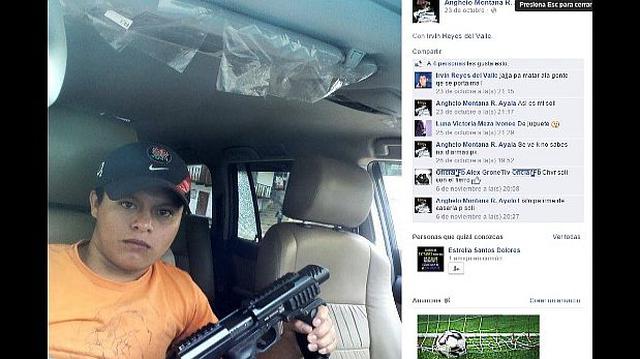 Un presunto criminal se exhibe con arma de guerra en Facebook - 1