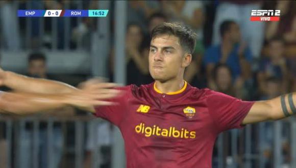 Paulo Dybala hizo golazo en Roma vs. Empoli. (Captura: ESPN)