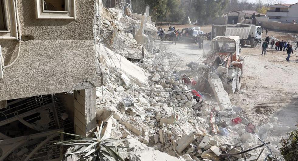 Los escombros de un edificio destruido en Siria (Foto: EFE)