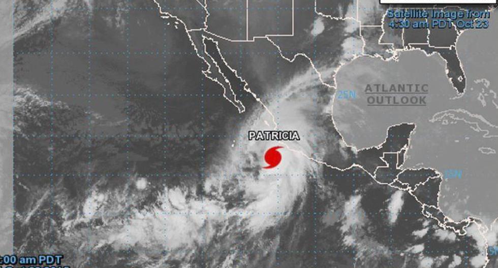 Vista satelital del huracán Patricia. (Foto: Hurricanes.gov)