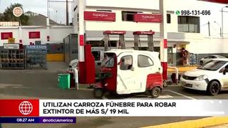 Independencia: utilizan carroza fúnebre para robar extintor de más de S/ 19 mil | VIDEO