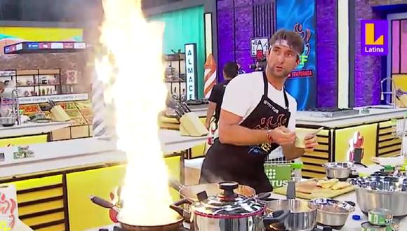 Antonio Pavón casi incendia el set de "El Gran Chef Famosos" cuando intentaba freír un huevo. (Foto: Captura de video)