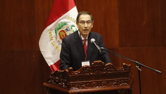 Martín Vizcarra participó en el XI Congreso Nacional de Jueces para reiterar que el Ejecutivo respeta la independencia de poderes. (Foto: Miguel Bellido / El Comercio)