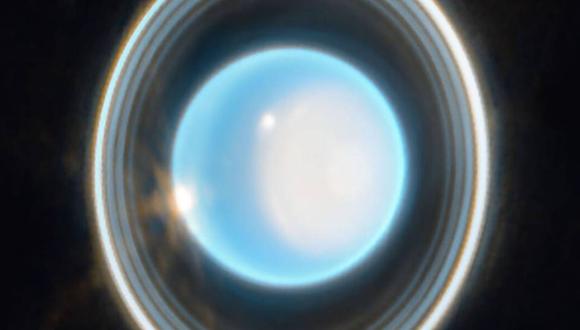 La imagen muestra en extraordinario detalle algunos de los 13 anillos conocidos de Urano. (NASA, ESA, CSA, STScI. Procesamiento de imágenes: J. DePasquale, STScI). / NASA.