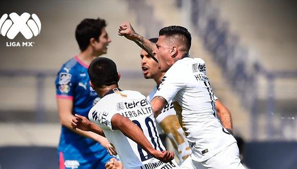 Los Pumas rescataron un valioso punto, en casa, ante Monterrey. Los rayados ganaban con un gol de Pabón (28'), pero a falta de pocos minutos para el cierre del partido, Iturbe (84') halló el empate. (Foto: Telemundo)