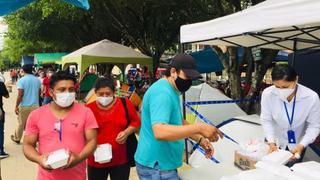 San Martín: voluntarios preparan almuerzos y los reparten a familiares de pacientes COVID-19