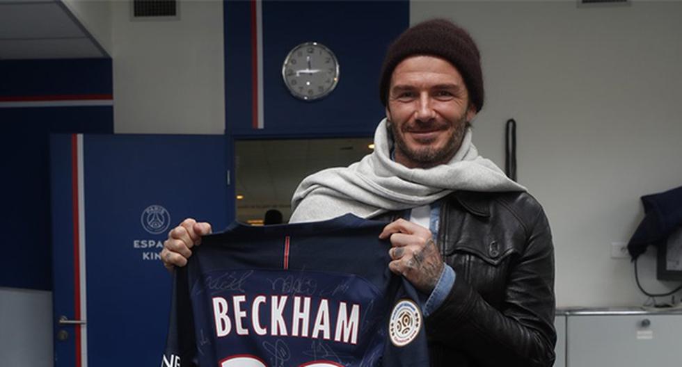 David Beckham, exjugador del Real Madrid y Manchester United, realizó una visita a la capital de Francia y se dio tiempo para visitar la sede del PSG. (Foto: Twitter - PSG)