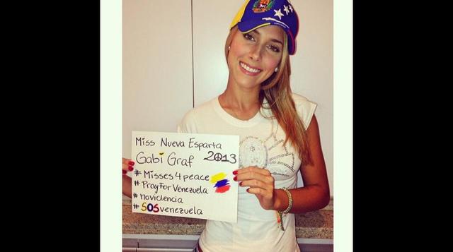 Reinas de belleza piden paz en Venezuela [FOTOS] - 1