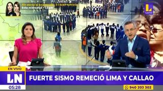 Pedro Tenorio y Fátima Aguilar: periodistas de Latina experimentaron EN VIVO el fuerte temblor de 5.6 grados 