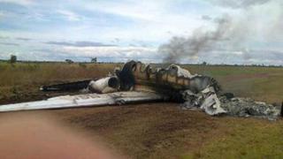 Venezuela: avioneta mexicana destruida estaba llena de droga