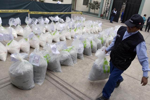 Policía incineró 13 toneladas de droga incautada en varios puntos del país. (Foto: Mininter)