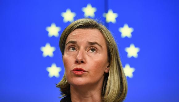 Unión Europea lamenta que Nicolás Maduro inicie nuevo mandato tras elecciones "no democráticas". En la imagen, la jefa de la diplomacia europea, Federica Mogherini. (AFP).