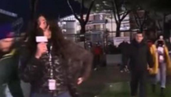 La periodista Greta Beccaglia fue acosada durante una transmisión en vivo para la televisión de Italia. (Captura de video).