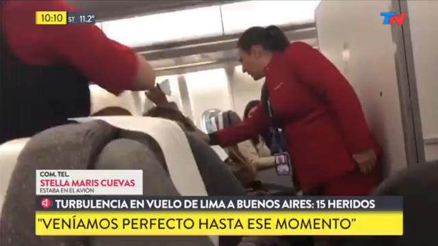Avianca: Vuelo de Perú a Argentina reporta 15 heridos por fuertes turbulencias. imagen: Captura de video