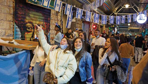Celebraciones en el Día de la Independencia en Jerusalén, después de más de un año de restricciones por coronavirus, en abril. (Foto: AP)