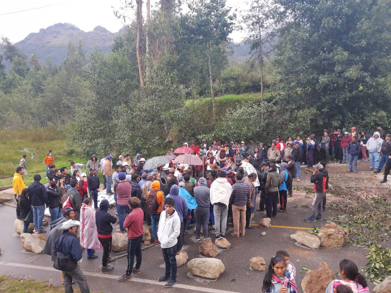 Apurímac: manifestantes bloquean vías durante paro de 48 horas. (Foto: Carlos Peña)