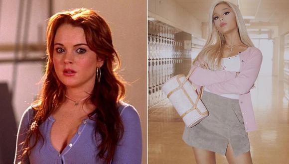 Lindsay Lohan en "Mean Girls" y Ariana Grande en el video de "Thank U Next". (Fotos: Difusión)