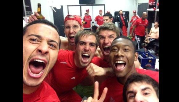 Bayern Múnich: el selfie de los campeones en el vestuario