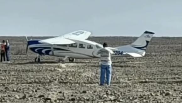 Aterrizaje forzoso de avioneta será investigado por el Ministerio Público. (Foto: Difusión)