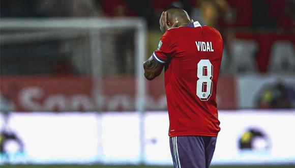 Arturo Vidal fue expulsado durante el partido entre Chile y Ecuador.