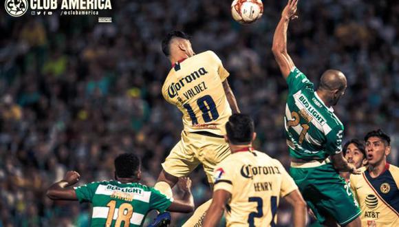 América igualó 1-1 frente a Santos y mantuvo el segundo lugar del Apertura 2018 de la Liga MX | Foto: Club América