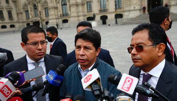 Pedro Castillo negó ante la prensa y la fiscalía ser parte de una organización criminal. (Foto: GEC)