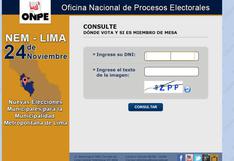 Elecciones de regidores en Lima: ¿Dónde me toca votar?