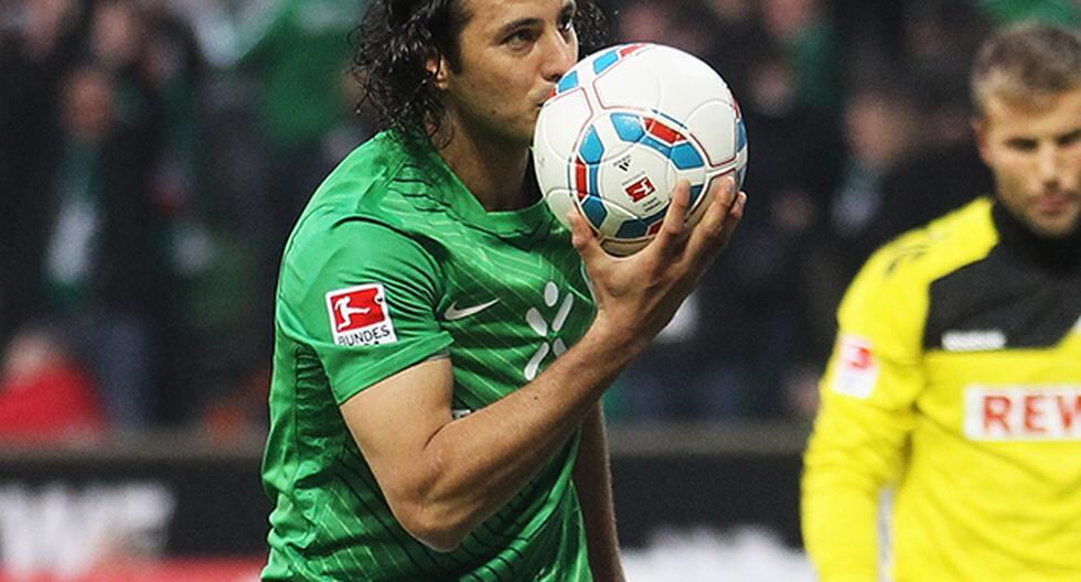 Pizarro siempre la rompió en el Bremen (Foto: Getty Images)
