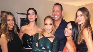 Jennifer Lopez junto a Becky G, Jessica Alba yDua Lipa en Las Vegas
