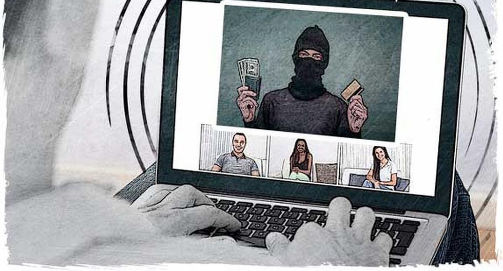 La aplicación más popular para las videollamadas, Zoom, es la que más problemas de seguridad ha mostrado en las últimas semanas. (Ilustración: Rolando Pinillos)