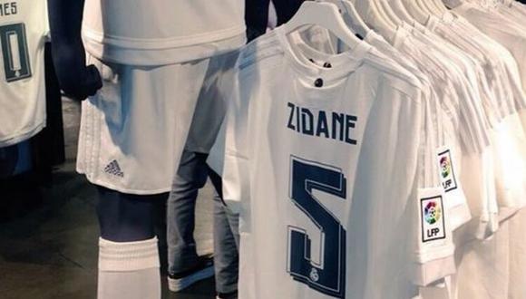 Real Madrid pone a la venta camisetas con el "5" de Zidane