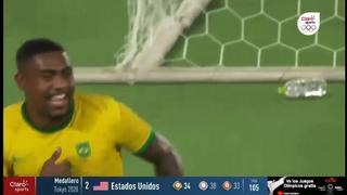 Gol de Brasil: Malcom convirtió el 2-1 en el alargue de la final de Tokio 2020 | VIDEO