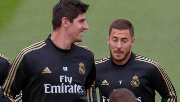 Thibaut Courtois habló sobre la situación de Eden Hazard en Real Madrid. (Foto: EFE)