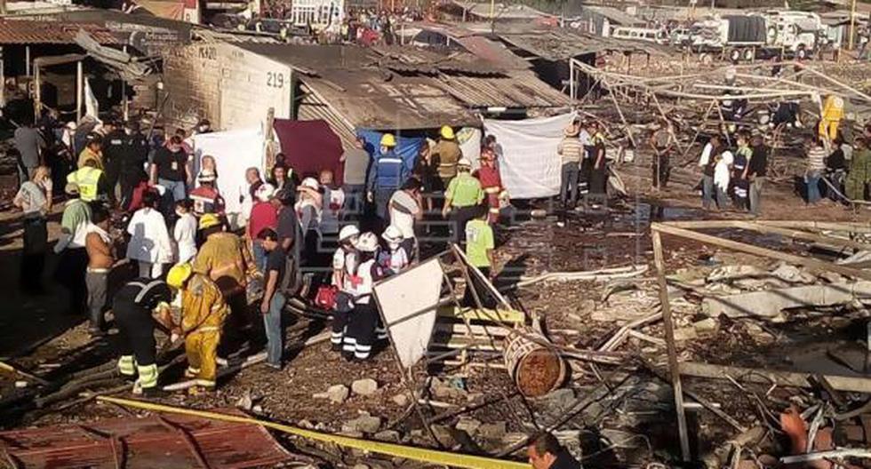 Al menos 14 personas murieron y unas 30 resultaron heridas en una explosión registrada en un almacén de pirotecnia en el estado de Puebla, en el centro de México. (Foto: Andina)