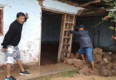 Perú: ocho viviendas colapsan por lluvias intensas en San Martín