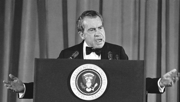 Un 27 de julio de 1974, la Cámara de Representantes de Estados Unidos inicia el proceso de destitución contra el presidente Nixon por el caso Watergate. (John Duricka/AP).
